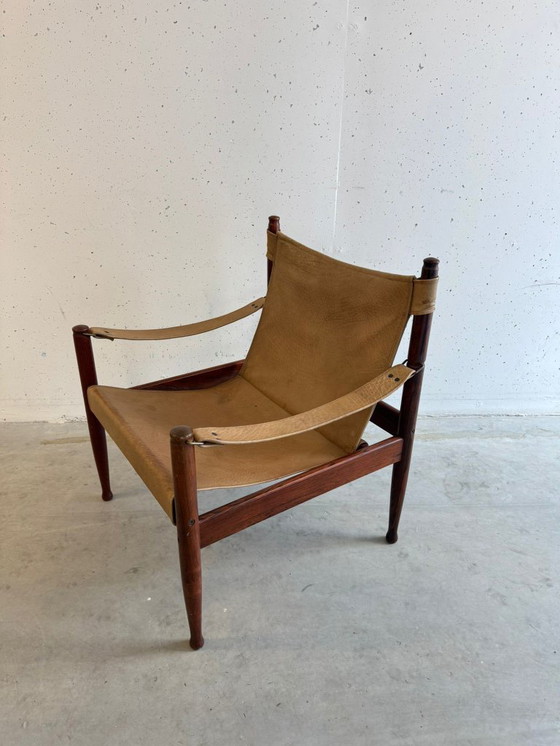 Image 1 of Rare safari armchair Erik Wørts Niels Eilersen Mid Century 60s