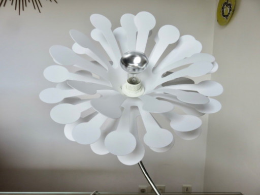 Lampada a forma di fiore in stile era spaziale, rockabilly, vintage, anni '80-'90