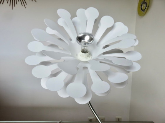 Image 1 of Lampada a forma di fiore in stile era spaziale, rockabilly, vintage, anni '80-'90