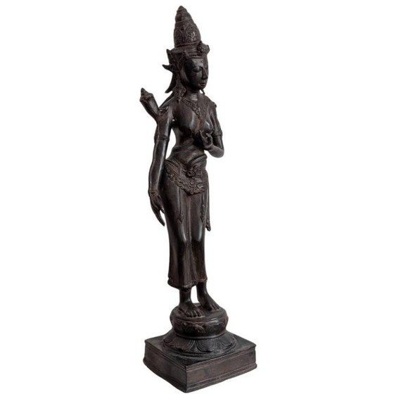 Bronzen Tara – Khmer Revival – 128 – Beeldhouwkunst (photo 2 of 10)