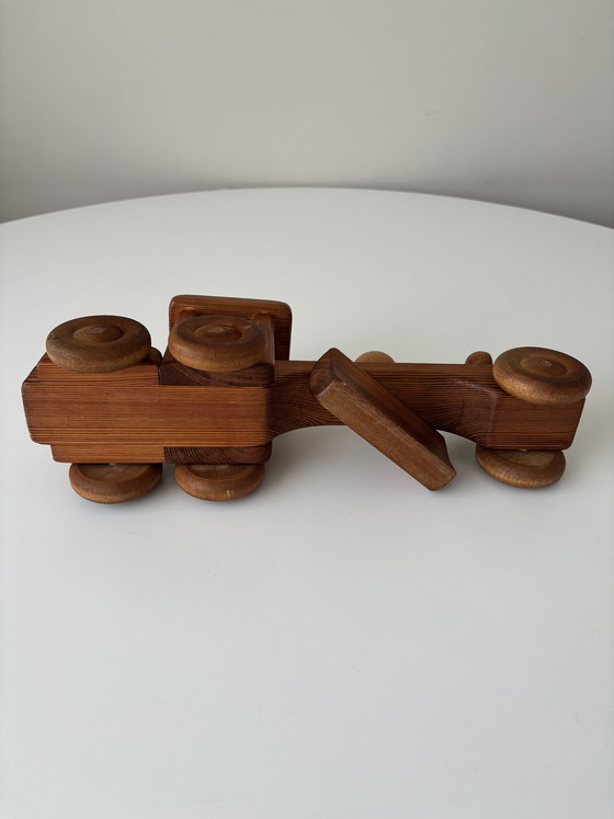 Image 1 of Smerigliatrice stradale vintage marca svedese Debresk in legno massello di pino/faggio