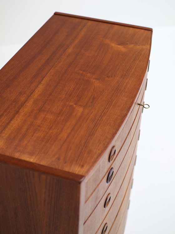 Image 1 of Hoge ladekast teakhout Deens vintage 1960s