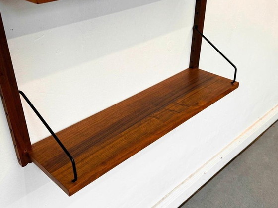 1/3 Poul Cadovius Royal System Scaffali a muro Teak Ottone, Legno, Metallo, Marrone, Mid Century Modern (foto 3 di 12)