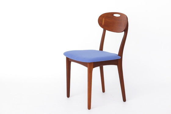 Image 1 of Vintage Teak Dining Chair by Svend A. Madsen for K. Knudsen & Søn, Denmark 1960s – Scandinavian Mid Century Chair, Newly Upholst