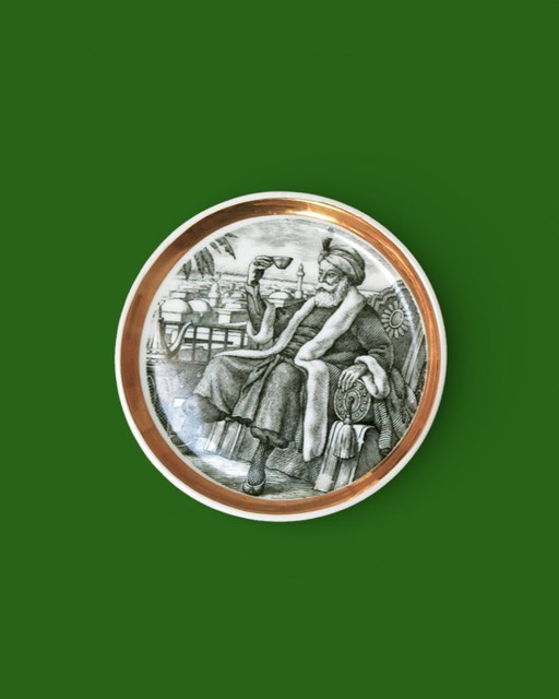 Posavasos vintage Fornasetti, juego de 8, Italia, 1975