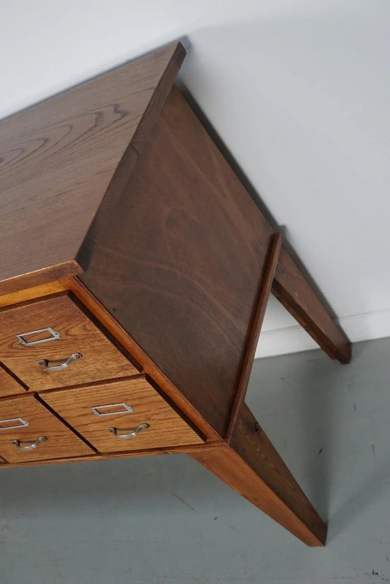 Image 1 of Armario de farmacia/archivador antiguo de roble holandés, años 50