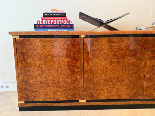 Buffet italien vintage en ronce de noyer