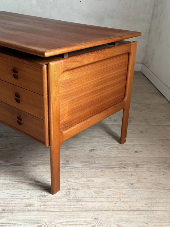 Scrivania vintage scandinava in teak, Danimarca – Scrivanie, Scandinavian (photo 9 of 12)