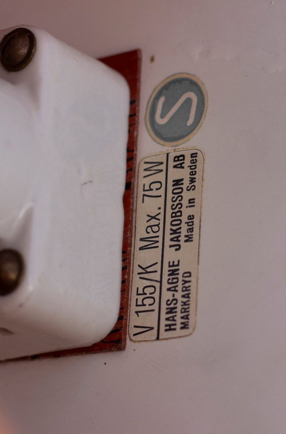 Image 1 of Hans-Agne Jakobsson Wandleuchte aus Kupfer, Modell V155 – Schweden, 1960er Jahre