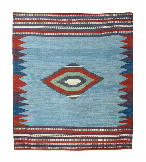 Kilim design Fars tissé à la main - 135 x 113 cm