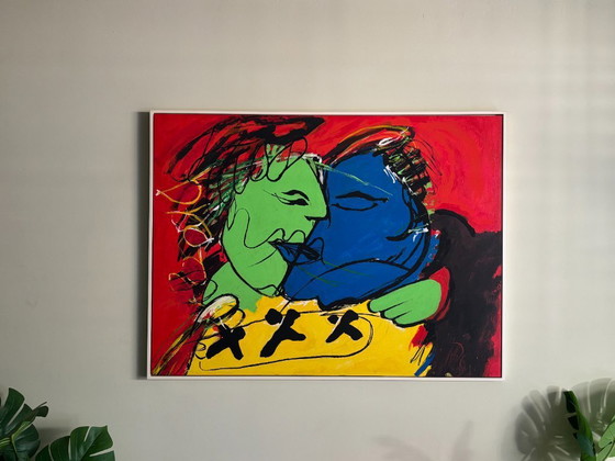 Image 1 of Kiss, pintura estilo Herman Brood