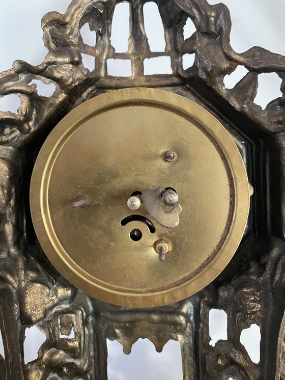 Image 1 of Vintage Lowental Heavy Duty Cast Brass Tab Le Mantle Clock