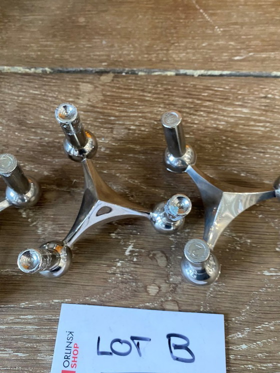 Image 1 of Lotto B, set di 3 candelieri modulari, NAGEL 1970