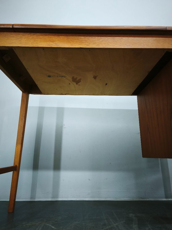 Image 1 of Sven Aage Madsen Teak Vanity Desk with Mirror, Denmark, 1960s
