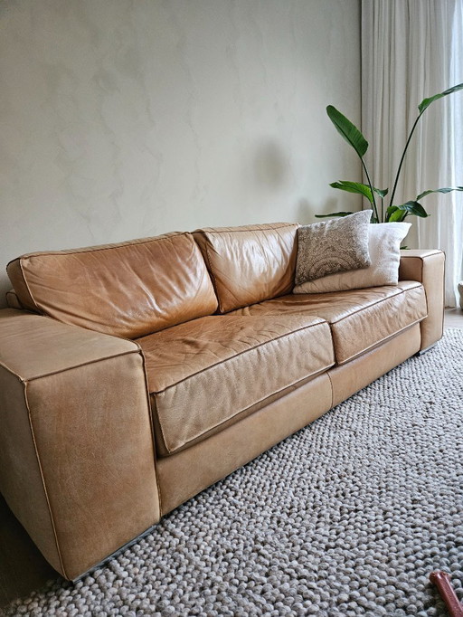 Ledersofa - Cognacfarbe (Lederland)