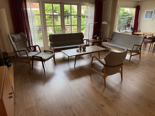 Bovenkamp Madsen & Schubell Mid-Century Design Teak Seating Set with Coffee Table