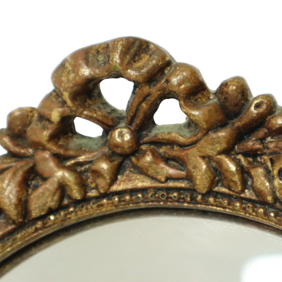 Image 1 of Oval Gold Leaf Gilded Mirror