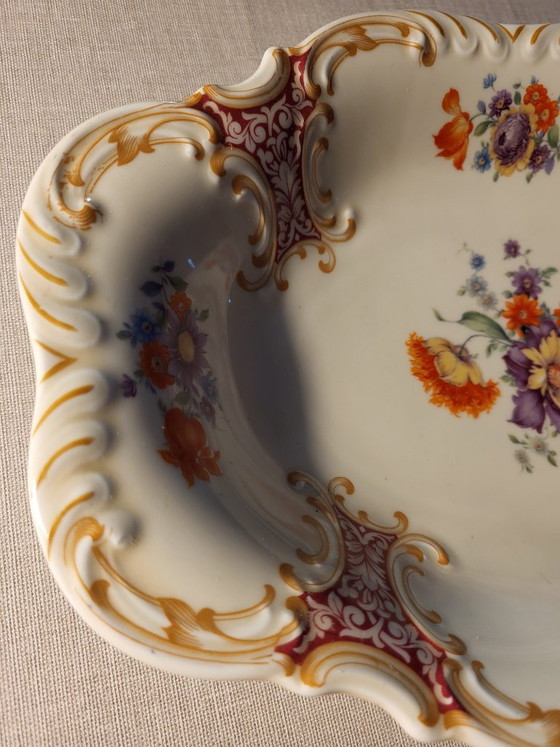 Plat décoratif ancien Bavaria Schumann vers 1945/1949, Excellent état !, Accessoires de table, Porcelaine (photo 2 sur 8)
