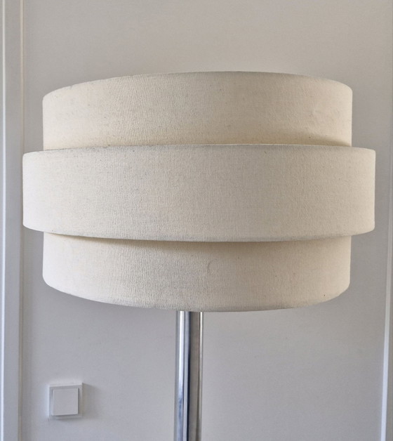 Lampada da terra, Dutch Design -Van der Hegge- bianca con cromo – Lampade da terra, Metallo, Tessile (photo 2 of 14)