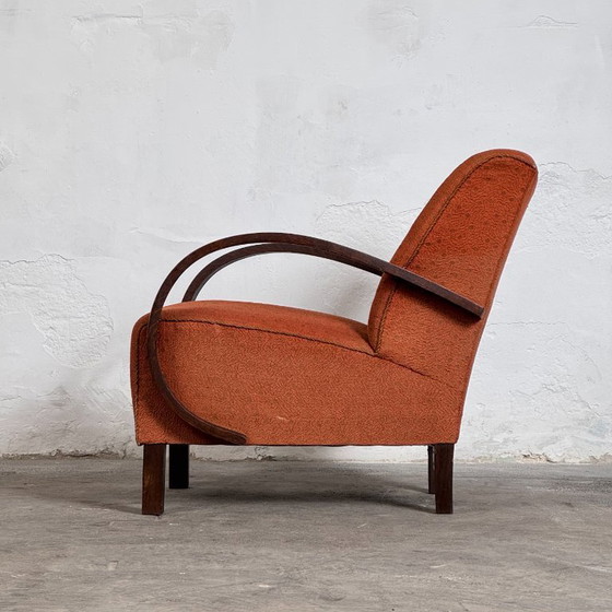 Image 1 of Coppia di poltrone Halabala H-410, anni '30 – Art Déco cecoslovacco