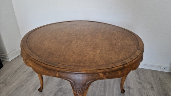 Image 1 of Round Carved Side Table, 78 cm