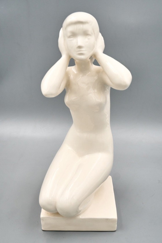 Figure Féminine en Céramique, Tchécoslovaquie des années 1960 – Sculptures, Ceramic (photo 10 of 16)