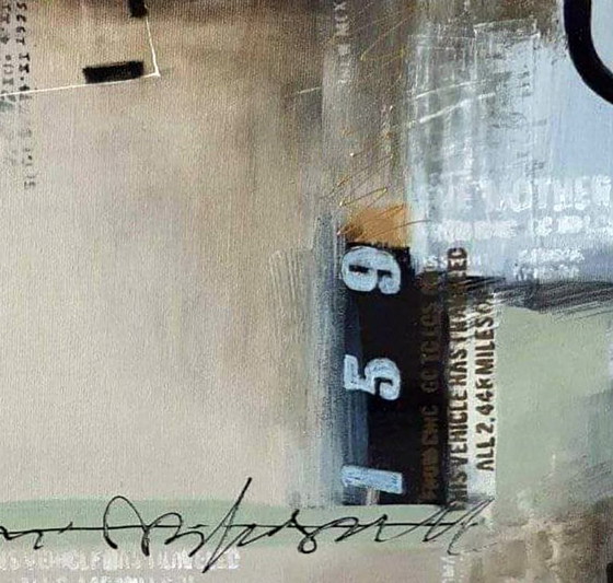 Original Acrylic Painting Contemporary Art Minimalism Street Message – Paintings & Drawings, Canvas (photo 5 of 7)