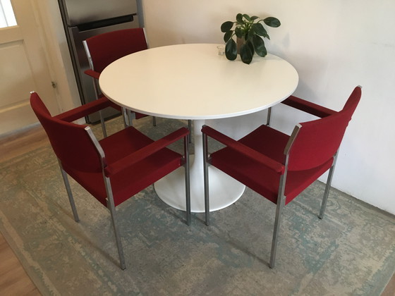 Image 1 of 3x Girsberger Eurochair Dining Chairs