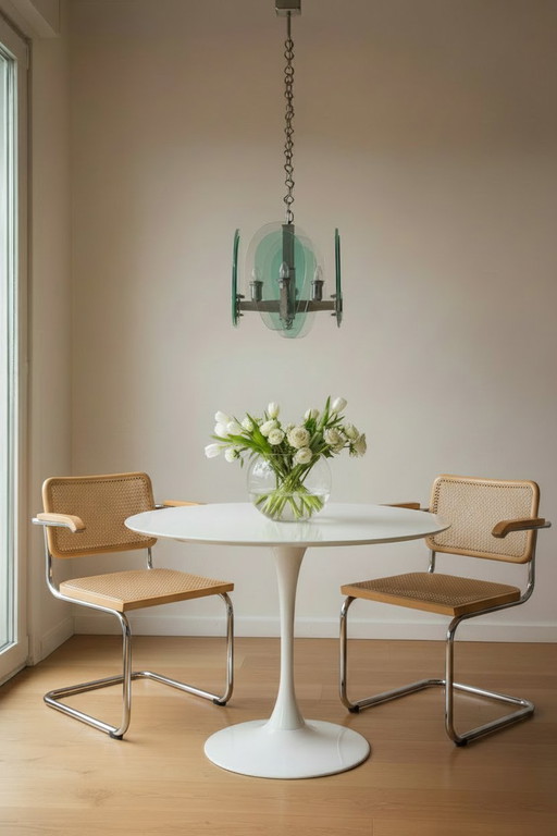 Fonta Arte 1970s Turquoise Glass Pendant Lamp