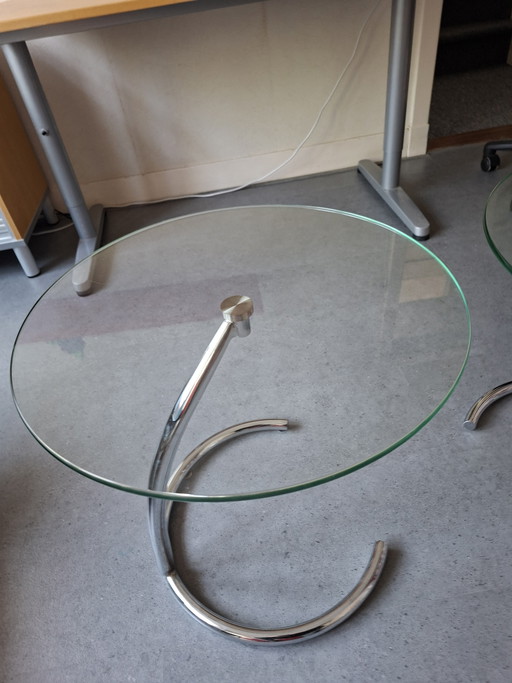 Tavolino laterale moderno in vetro