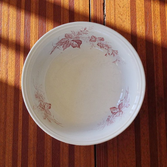 Image 1 of Große antike rosa Salatschüssel aus Steingut, Imperial Bonn