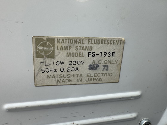 Image 1 of Zeldzame Matsushita / National tafellamp – model FS-193E – beige/oranje – 1970