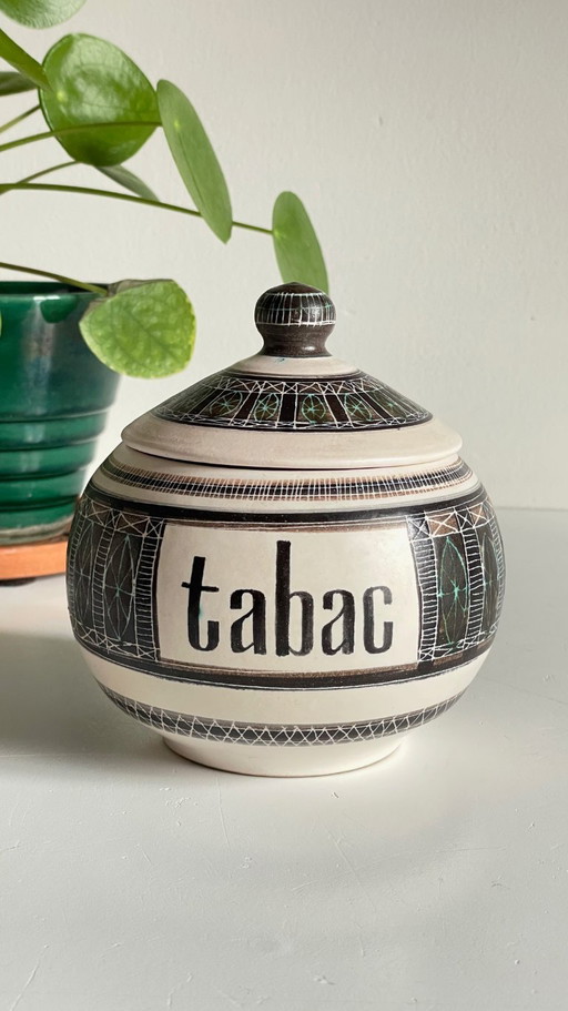 Vaso per Tabacco in Ceramica Marcel Guillot