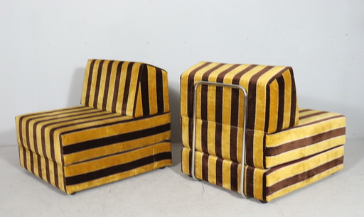 Space Age sofa elements/armchair with sleeping function/daybed, Germany, 1970s