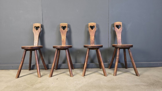 Image 1 of Vintage brutalist heart shaped chairs, 1960s