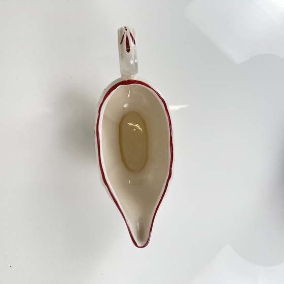 Image 1 of Long sauce boat, Réverbère model, by KG Lunéville