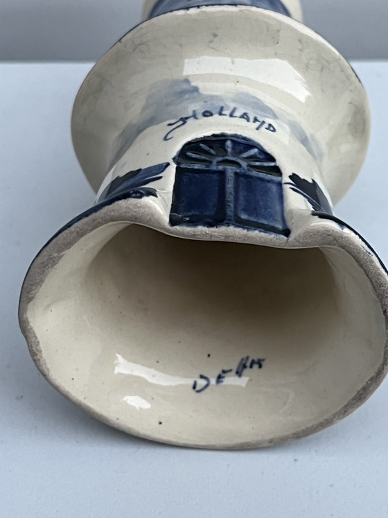 Image 1 of Delft Blue Windmill 8cm Wide 13cm High