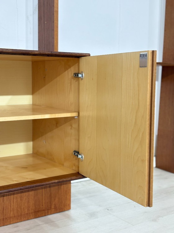Modular mid-century wall shelf by interna-Peter Pedrides / Teak shelving system 1960s – Shelving unit, Wood (photo 21 of 27)