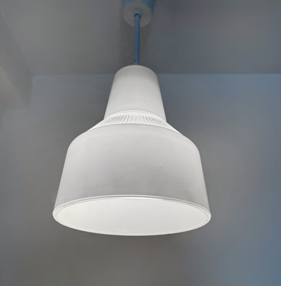 Image 1 of Holophane glass chandelier, 1970s