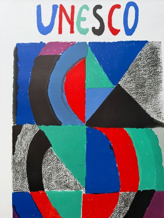 Image 1 of Sonia Delaunay (1885–1979), UNESCO, Année internationale de la femme (1975), lithographie Mourlot, imprimée en France