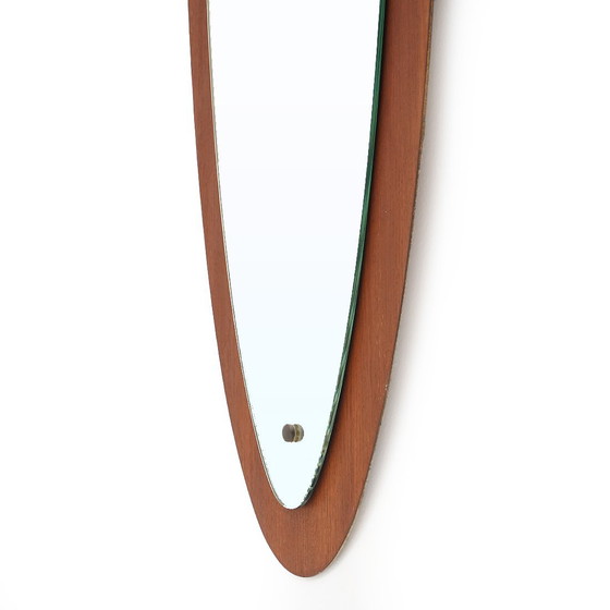 Image 1 of Oval teak wall mirror, 1960s