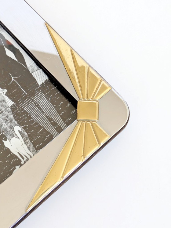 Image 1 of Ensemble de 3 cadres photo vintage en laiton argenté, 13 x 18 cm