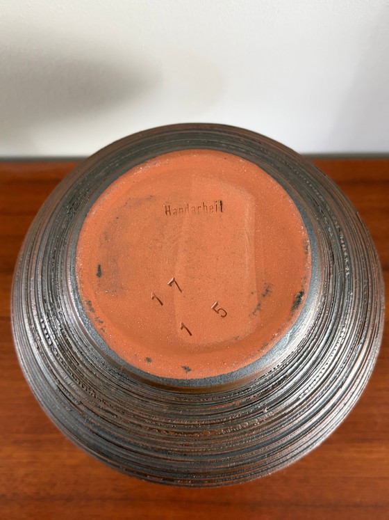 Vintage handgemaakte keramische vaas – Vazen, Mid Century Modern (photo 6 of 6)