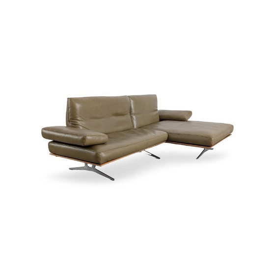 Image 1 of Original Koinor Marylin corner sofa, leather sofa, designer couch, green