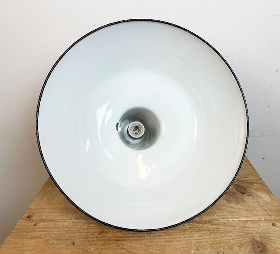 Image 1 of Industrial Grey Enamel Factory Pendant Lamp from Philips, 1960s