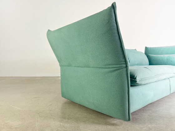 Image 1 of Original Vitra Mariposa three seater sofa turquoise design couch office