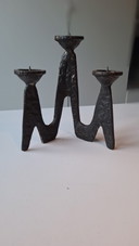Vintage brutalist chandler in cast iron mid-century