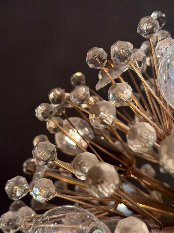 Image 1 of Lámpara de araña Snowball/Sputnik de latón, diseñada por Emil Stejnar, Austria, década de 1960.