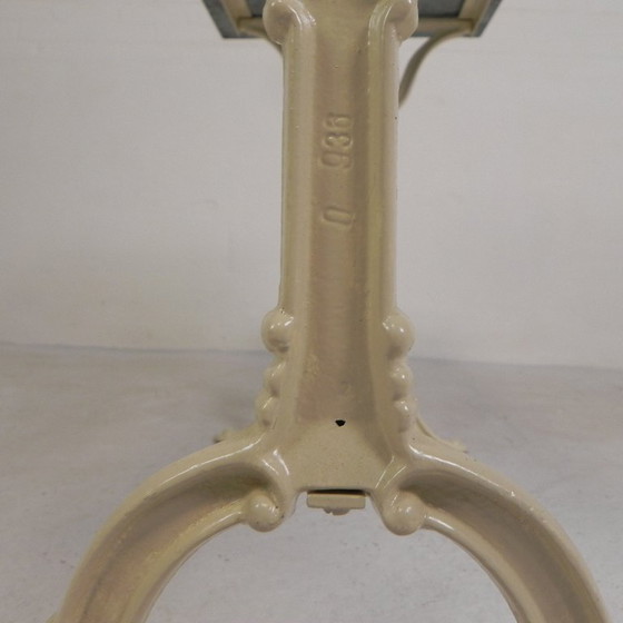 Image 1 of Gartentisch, Bistrotisch mit Marmorplatte, 1950er Jahre