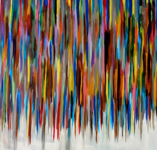 Tineke van Steenbergen Happy Colours, 100 x 100 cm